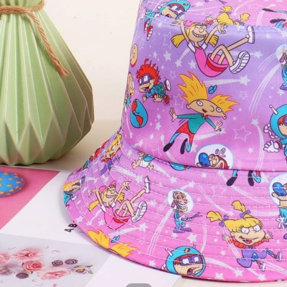 🔥90s Ombre Nickelodeon Galaxy MashUp Bucket Hat - Picture 1 of 4